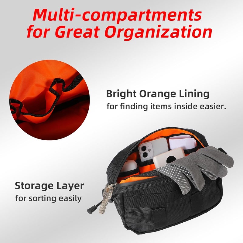 OFIG Universal Motorcycle Handlebar Bag, Bike Handlebar Bag, Fit for Motorbike Dirt Bike Bicycle Snowmobile Quad ATV - Image 2